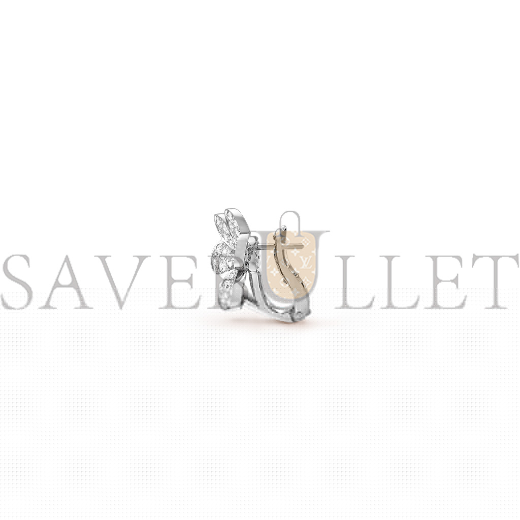 v*n cl*f arpels frivole earrings, small model - white gold, Di*m*nd  vcarb65800